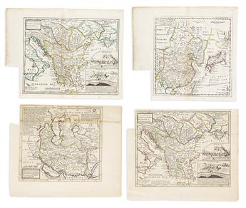 MOLL, HERMAN. Group of 9 small-format engraved folding maps.